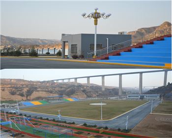 廣場高桿燈、中華燈-陜西渭南合陽特警訓練基地廣場照明